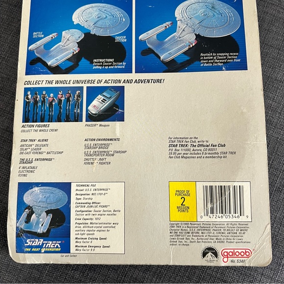 Star Trek Next Generation heavy USS Enterprise Die cast starship orig pa… - Picture 7 of 11